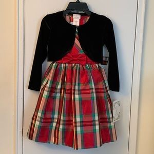 Girl’s 2 Piece Red Plaid Dress